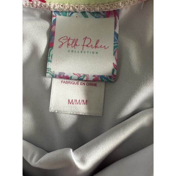 New Stella Parker Collection Tropical Floral One Piece Swimsuit Maillot Medium - Picture 4 of 6